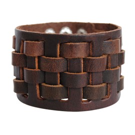 axy LAB1-16 Leather Bracelet Wide Series Genuine Leather Bracelet Surfer Bracelet Men's Jewellery, Leather