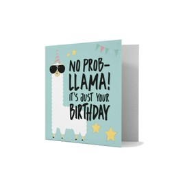 Greeting Card No Probllama! 7 x 7 cm