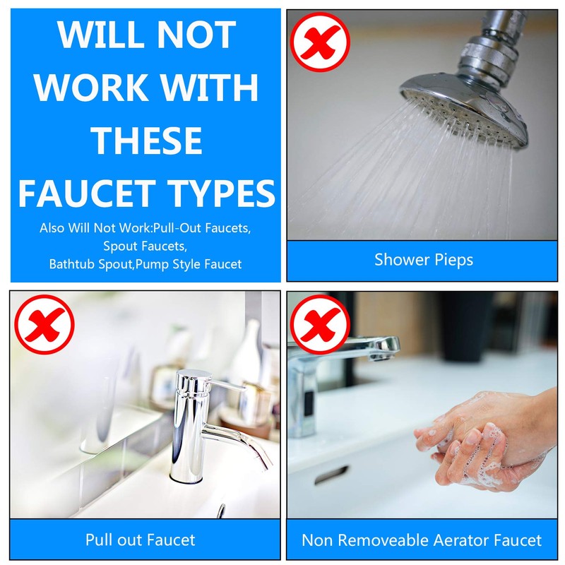 Hotop 7 Pieces Faucet Adapter Kit, Kitchen Sink Brass Aerator