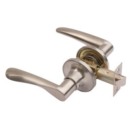 Excel Architectural DP6972 Passage Door Handle on Rose Set with Adjustable Latch, Satin Nickel