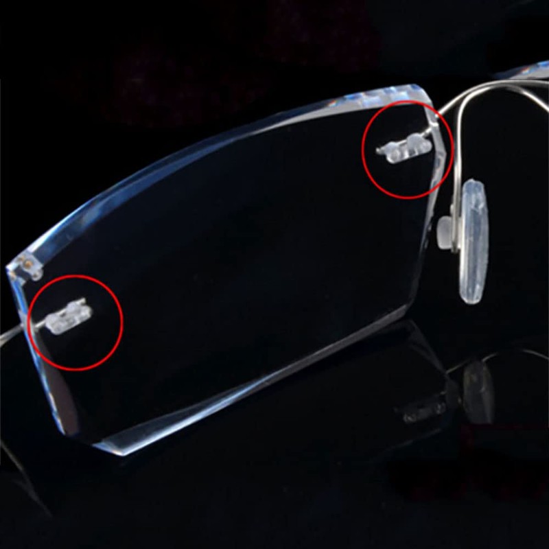 Rimless Glasses Accessories Double Rubber Plug Eyeglass Repair Kits (1.5mm