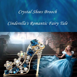 Inateannal Crystal High Heels Brooch For Women Fashion Enamel Collar Pin Wedding Bridal Bouquet Statement Brooch Pin Silk Scarf Corsage Jewellery