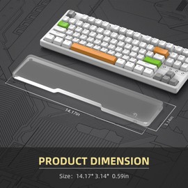 SELORSS Acrylic Keyboard Wrist Rest - TENKEYLESS (TKL)80% Keyboard- Mechanical Keyboards Ergonomic Palm Rest for Computer Keyboard,Anti-Slip Base,Wrist Pad for Laptop,Office & Home-Easy Typing