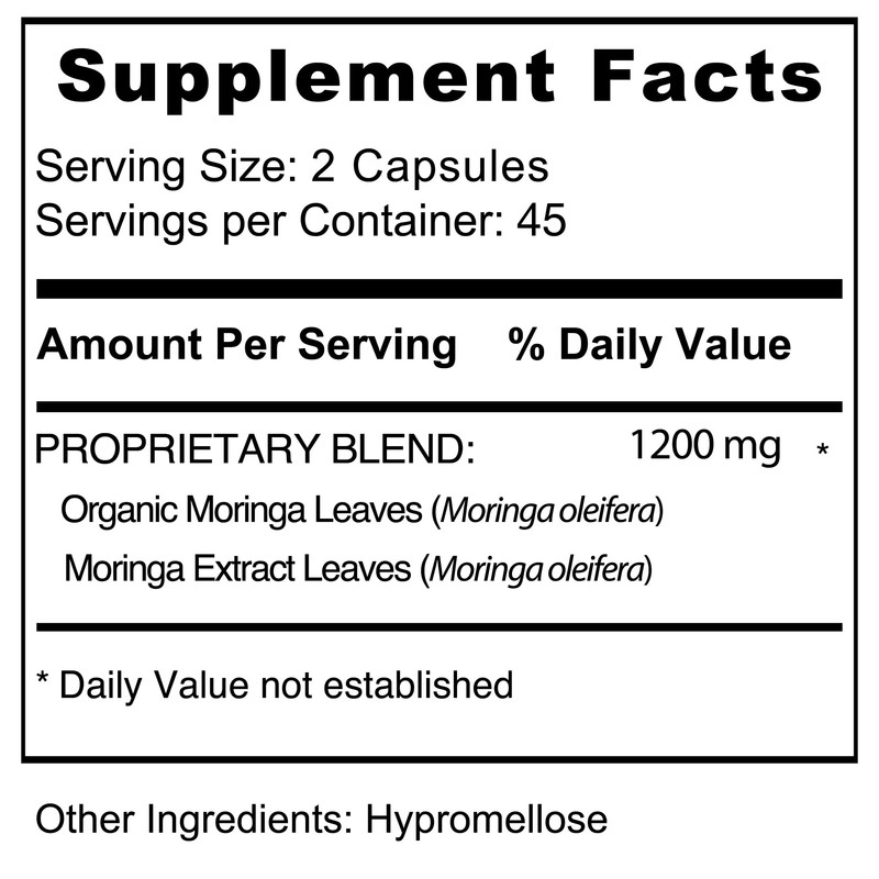 Jiva Botanicals Jiva Botanicals Moringa Leaves Extract Capsules - Made