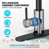 AVSIILE Matte Black Waterfall Kitchen Faucets with Pull Down Sprayer,