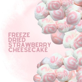 Strawberry Cheesecake Flavored Freeze-Dried Taffy 2 oz – Crunchy & Airy Snack – Bite-Size Pieces – Ships in Box – Bold Taste & Light Texture