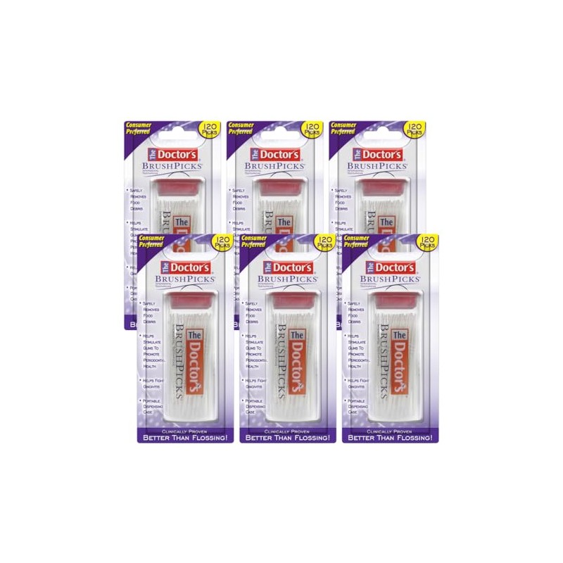 The Doctor's BrushPicks Interdental Toothpicks | 120-Picks per pack |