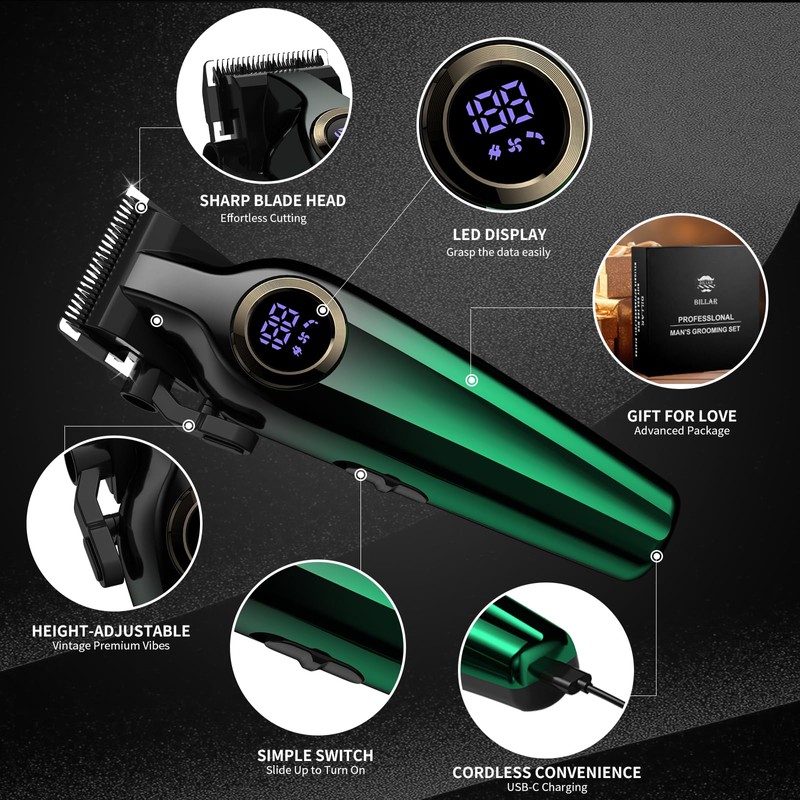 BILLAR Hair Clippers for Men with Beard Trimmer, Professional Clippers