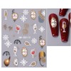 JMEOWIO 3D Nagelsticker Weihnachten Buntes Licht Nail Art Sticker Selbstklebend