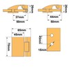 Di Vapor (R) 90 Degree Wall Mounted Shower Door Glass