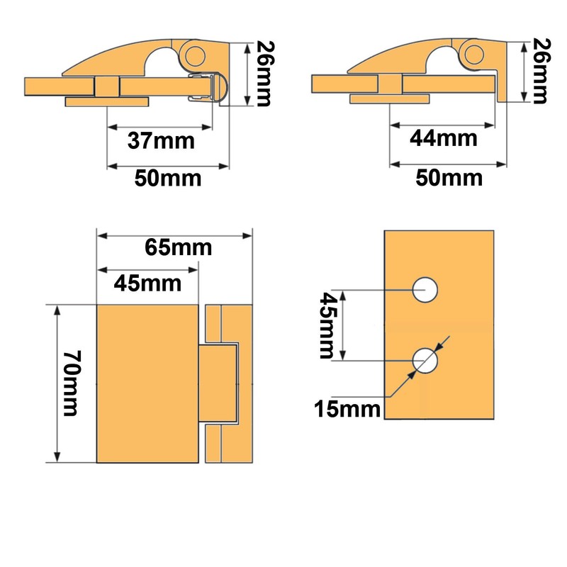 Di Vapor (R) 90 Degree Wall Mounted Shower Door Glass