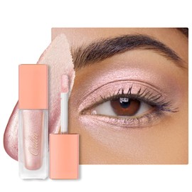 Oulac Liquid Glitter Eyeshadow - Metallic Baby Pink Eyeshadow Shimmer Eyeshadow & Eyeliner, Blendable Sparkly Eye Make-up, Crease Resistant, Non-Greasy, Vegan, Cruelty-Free, 5.4g, Pink Volt (15)