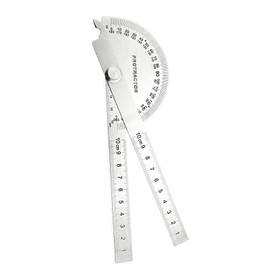 Nortools Stainless Steel Angle Protractor -180° Two Arm Ruler Adjustable Finder Angle Protractor Ruler Woodworking Machinist Measure Tools((10 cm/ 3.94 Inch)