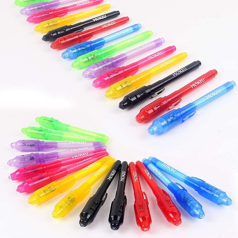 Invisible Ink Pen, MOKIU 14pcs Highlighter Pens Marker with UV