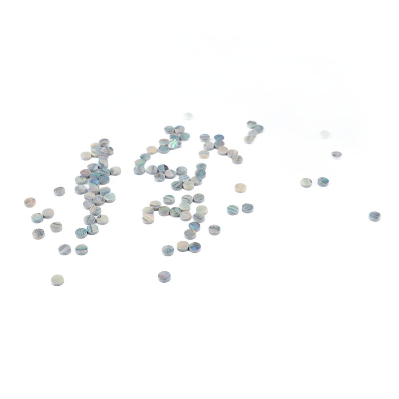 100Pcs Fretboard Dots Natural Abalone Shell Bright Color Round Guitar