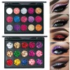 Nivofu 2 Pieces Glitter Eyeshadow Palette, 30 Colours Eyeshadow Palette,