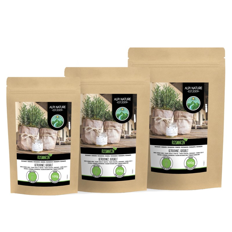 Rosemary dried (500g, 1.1 lb), 100% pure and natural for