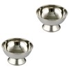 WOONEKY 2pcs Shave Bowl for Men Metal Shaving Cup Reusable