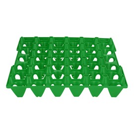 5PCS Egg Flats, Plastic Chicken, Egg Holder Egg Flats Egg Cartons Stackable Reusable Egg Crates Holder Trays for Storage Transportation Each Holds 30 Eggs (Green)
