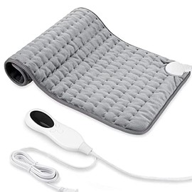 Almohadilla Térmica, Cobijas Eléctricas para Alivio de Dolores de Espalda, Hombros y Cuello, 10 Niveles de Calor y 3 Ajustes de Temporizador con Apagado Automático, Calentamiento Rápido