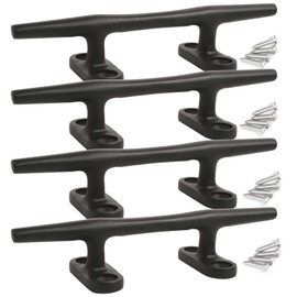 Boat Cleats 4 inch Marine Cleat Stainless Steel Dock Cleats Boat Rope Cleat with Fasteners for Marine, Deck, Nautical Décor 4 pack