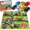 Coogam Alphabet Maze, 26pcs Pull Back Car with Play Mat
