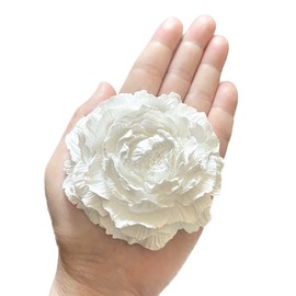 espressivo Large Aroma Stone, 3.2 inches (8.2 cm), Essential Oils Won't Bleed Out, Object, Delicate, Beautiful, Interior, Entryway, Bedroom, Desk, Toilet, White, Aroma, Gift, Espressivo, Peony