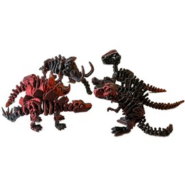 EXQDYNM 6pcs Supermini 3D Printed Dinosaur Mystery Crystal Dinosaur Decor Collectible