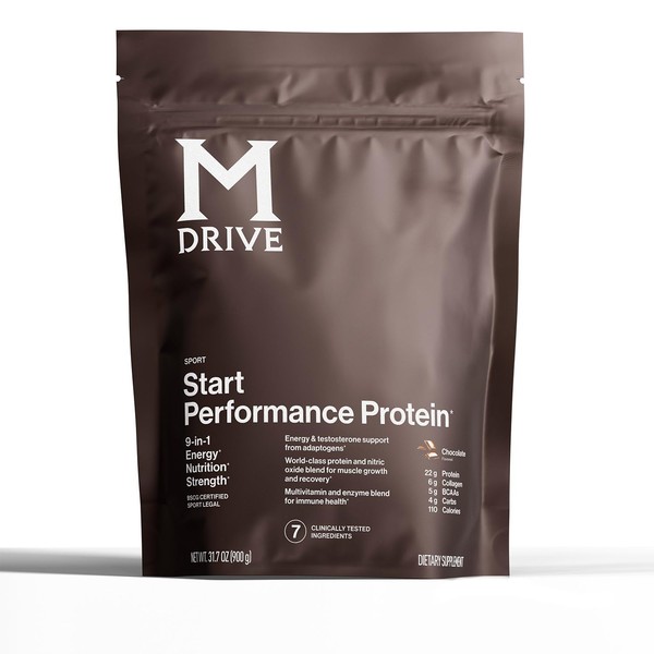 Mdrive Start, 9-in-1 Complete Nutrition and Protein Shake Powder, Supports