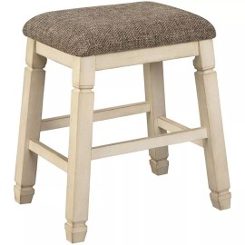 Ashley Furniture Signature Design by Ashley Bolanburg 24" Solid Wood Counter Stool Antique White