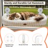 Cordless Cat Window Perch, Large Size Hammock with 4 Strong