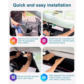 VEIROOM Windshield Sun Shade for Mitsubishi Outlander 2022-2025, Foldable Car Sunshade 2 Layes Reflective Polyester Block UV Sunshade for Outlander 2025 2024 Accessories