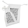Lunarable Rap Fabric Pouch Set of 2, Hip Hop Lifestyle