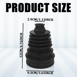 QKYS CV Boot Repair Kit, Split CV Axle Front Waterproof & Dustproof Rack and Pinion Boot Set for Protect Axle with Stainless Steel Clamps, Universal Constant Velocity Boot Set Fits for Most Cars