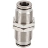 Stainless Steel Pneumatic Bulkhead Fitting IQS 8 mm Hose Connector