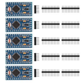 Pro Mini 5 V/16 MHz Development Board Microcontroller Bootloaded with Pin Headers for Arduino Pack of 5