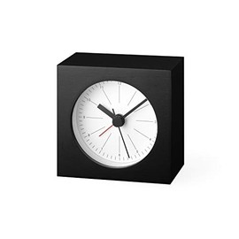 Lemnos Table Clock, Black, CityPop YK19-19 WH Lemnos w7 x h7 x d4.2 cm