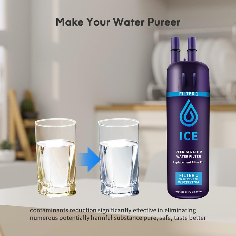 3 Pack W10295370a Refrigerator Water Filter Compatible with Whirlpool Water