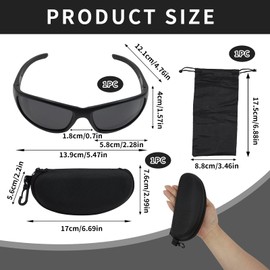 Polarised Sunglasses Men and Women,UV400 Protection Cycling Glasses, Lightweight TAC Lens, Stylish Black Frame, Unisex Design for Running, Cycling, Driving,Outdoor(Includes Case, Cloth Bag and Cloth)