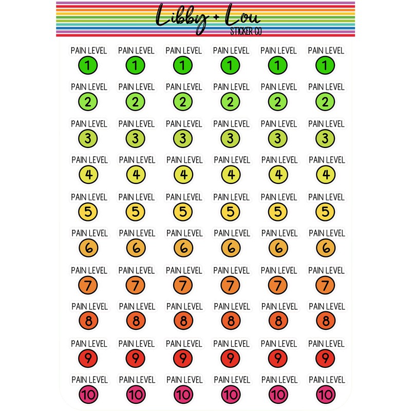 Chronic Pain Tracker Planner Sticker | Libby and Lou Sticker