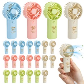 Beeplove 24pcs Colorful Mini Fans Bulk Wedding Favors for Guests