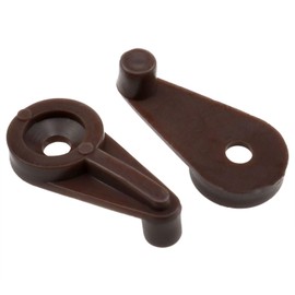 Lovelysp Glass Retainer Clips 1 Inch Cabinet Glass Retainer Clips with Mounting Screws Glass Retainer Clips Kit (Brown) -30PCS