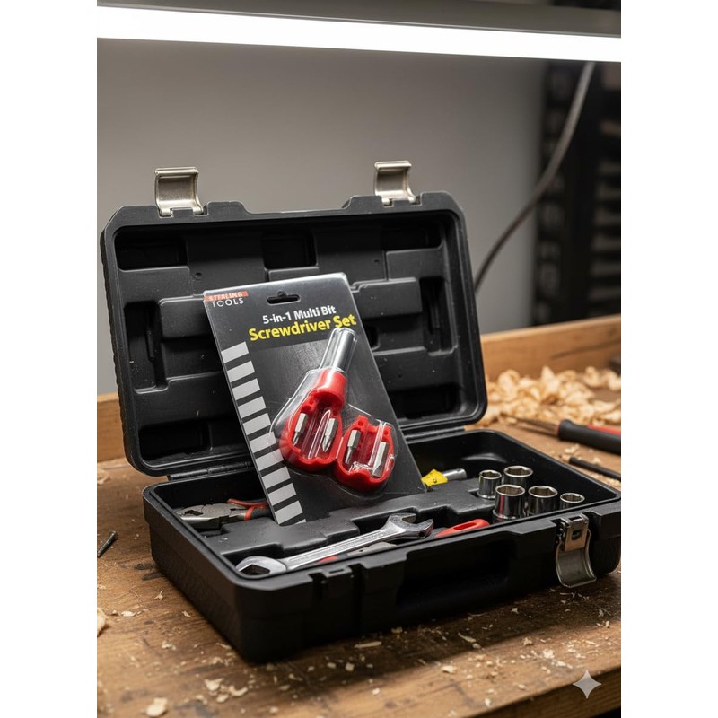 Screwdriver 5-in-1 Multi-Bit Set – Compact Portable Hand Tool with