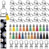 75 Pieces Key Fob Hardware Set, Includes 25 Lanyard Wristlet