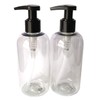 2 X 250ML Clear PET Empty Plastic Bottle with Lotion