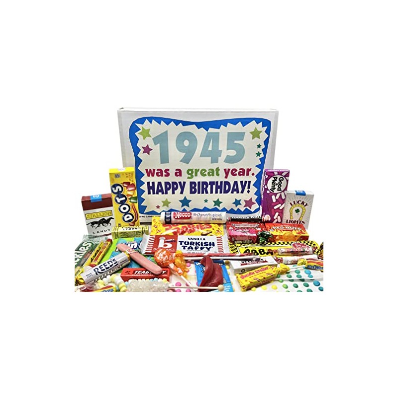RETRO CANDY YUM ~ 1945 81st Birthday Gift Box of