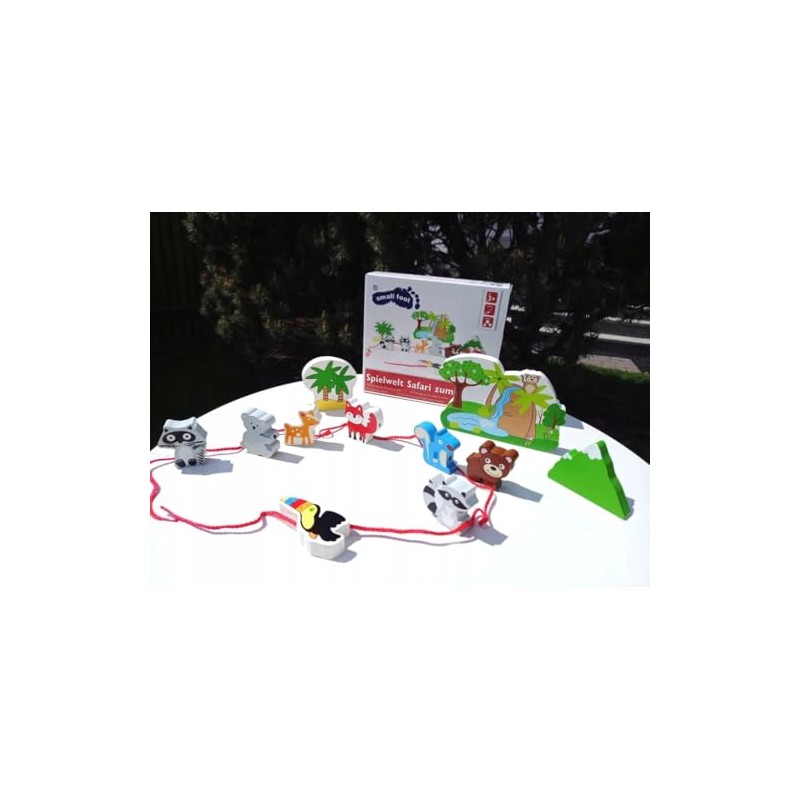 Small Foot 10171 Safari Threading Play Set