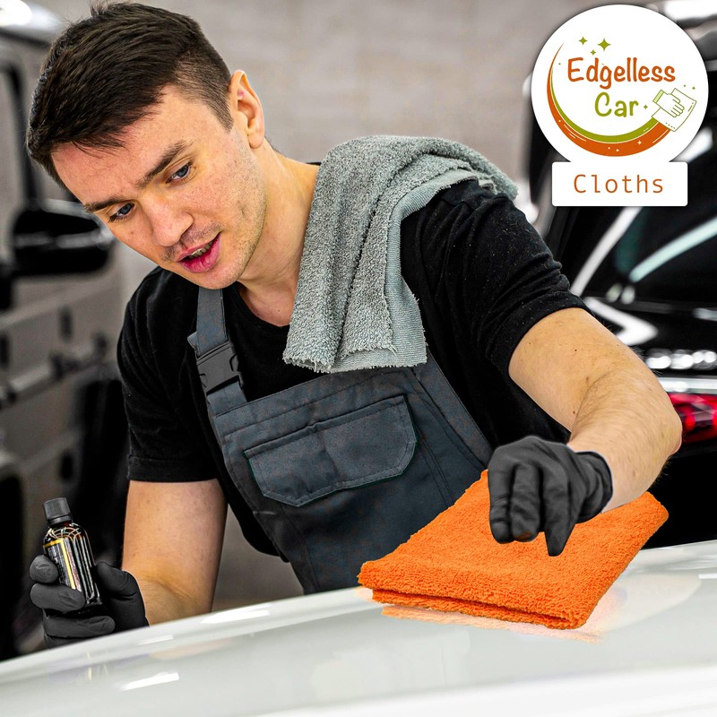 Towelogy Multipurpose Microfibre Car Cleaning Cloths Edgeless for Auto Finishing