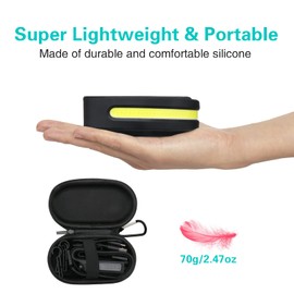 SEVENKA - Juego de 2 linternas para faros delanteros con funda de transporte, reflector de haz ancho y foco con sensor de movimiento