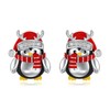 Shusukue Penguin Earrings Christmas Stud Earrings 925 Sterling Silver Christmas
